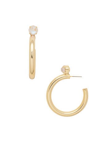 Sorrelli Keeley Studded Hoop Earrings in Icicle - The Pink Pineapple 850