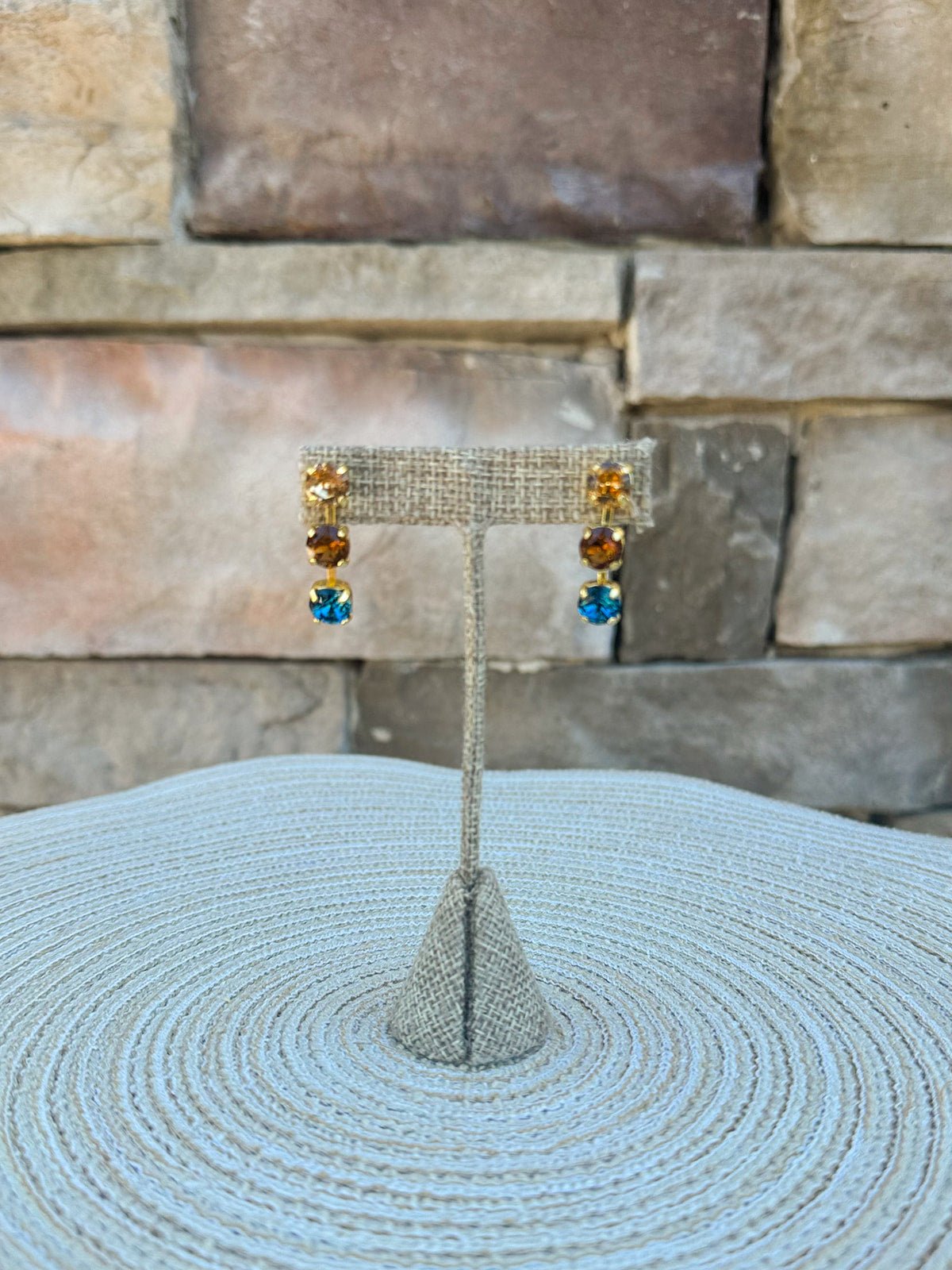 [Sorrelli] Matilda Triple Dangle Earrings – Blue - The Pink Pineapple 850