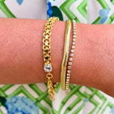[Sorrelli] Mini Crystal Snake Chain Tennis Bracelet - The Pink Pineapple 850