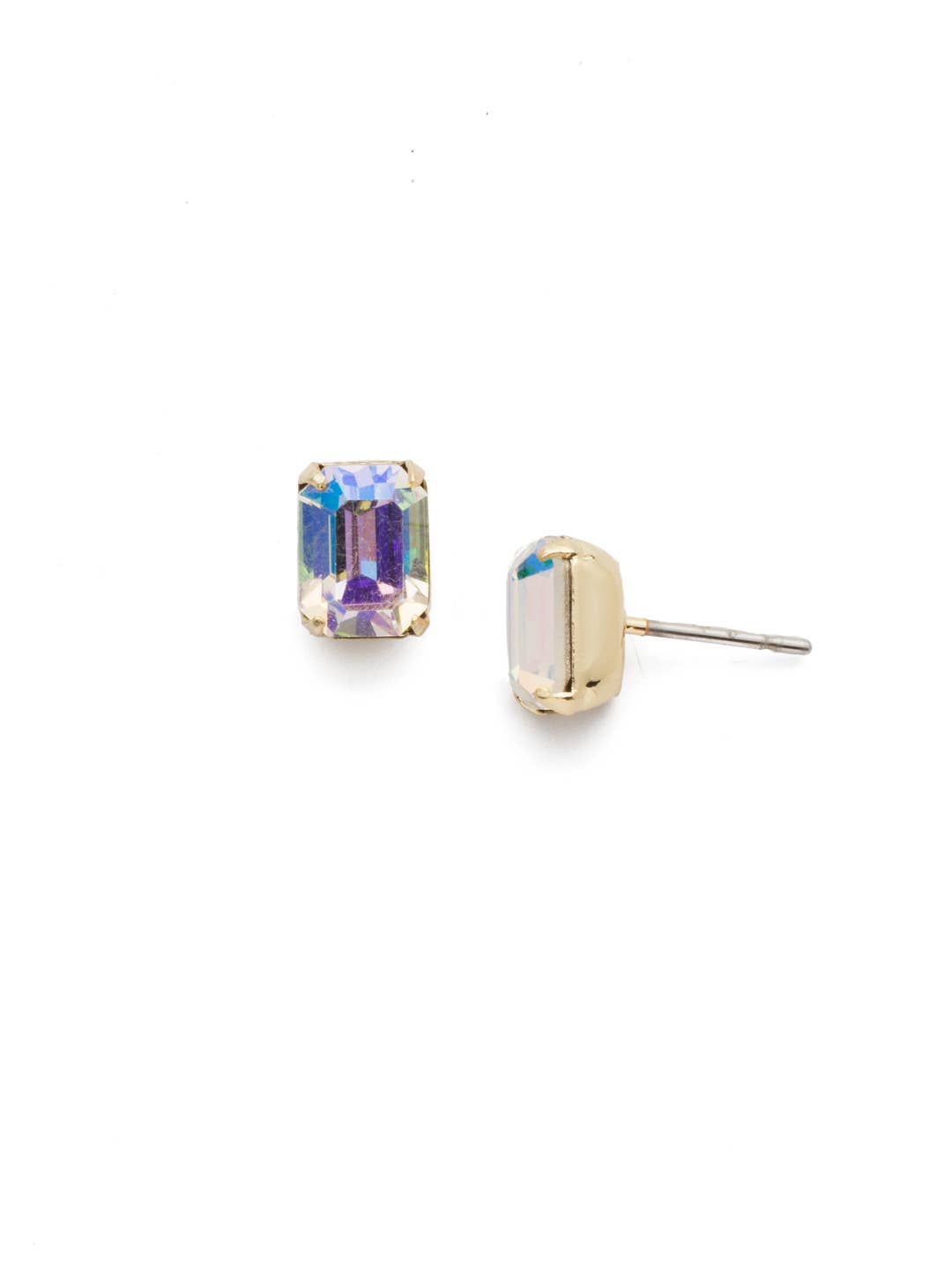 [Sorrelli] Mini Emerald Cut Stud Earrings - The Pink Pineapple 850
