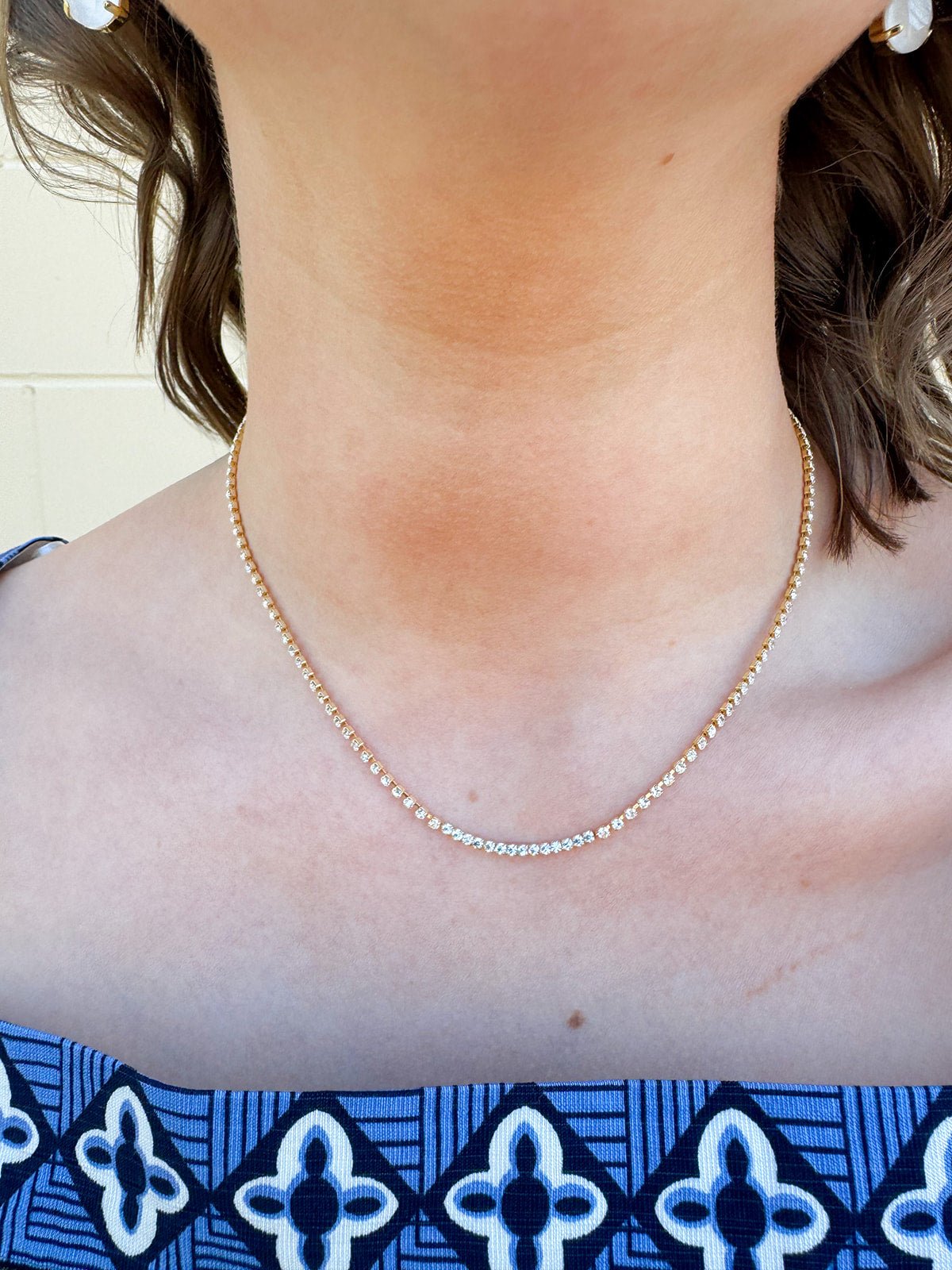 [Sorrelli] Mini Marnie Crystal Tennis Necklace - The Pink Pineapple 850