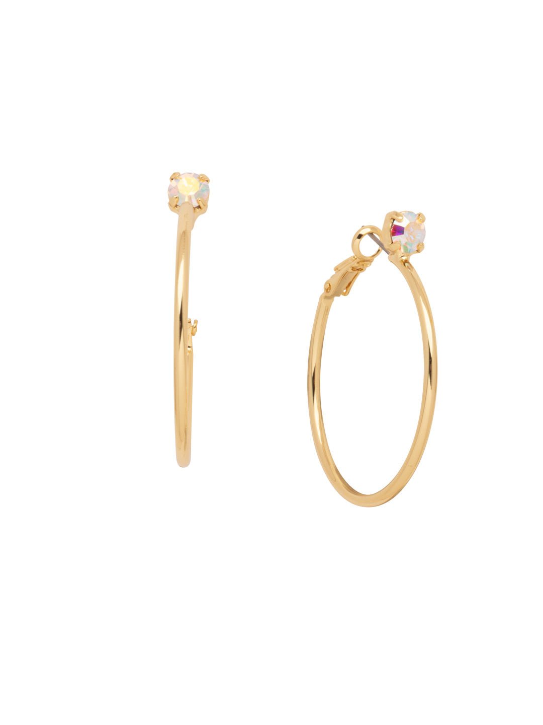 [Sorrelli] Mini Serafina Hoop Earrings in Aurora Borealis - The Pink Pineapple 850