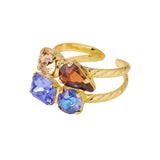 [Sorrelli] Moxie Stacked Ring - Blue Multicolor - The Pink Pineapple 850