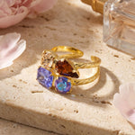 [Sorrelli] Moxie Stacked Ring - Blue Multicolor - The Pink Pineapple 850