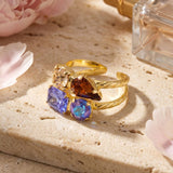 [Sorrelli] Moxie Stacked Ring - Blue Multicolor - The Pink Pineapple 850