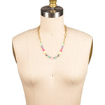 [Sorrelli] Octavia Paperclip Tennis Necklace – Vibrant - The Pink Pineapple 850