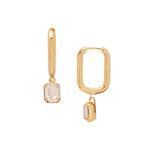 [Sorrelli] Octavia Rectangle Hoop Earrings - The Pink Pineapple 850