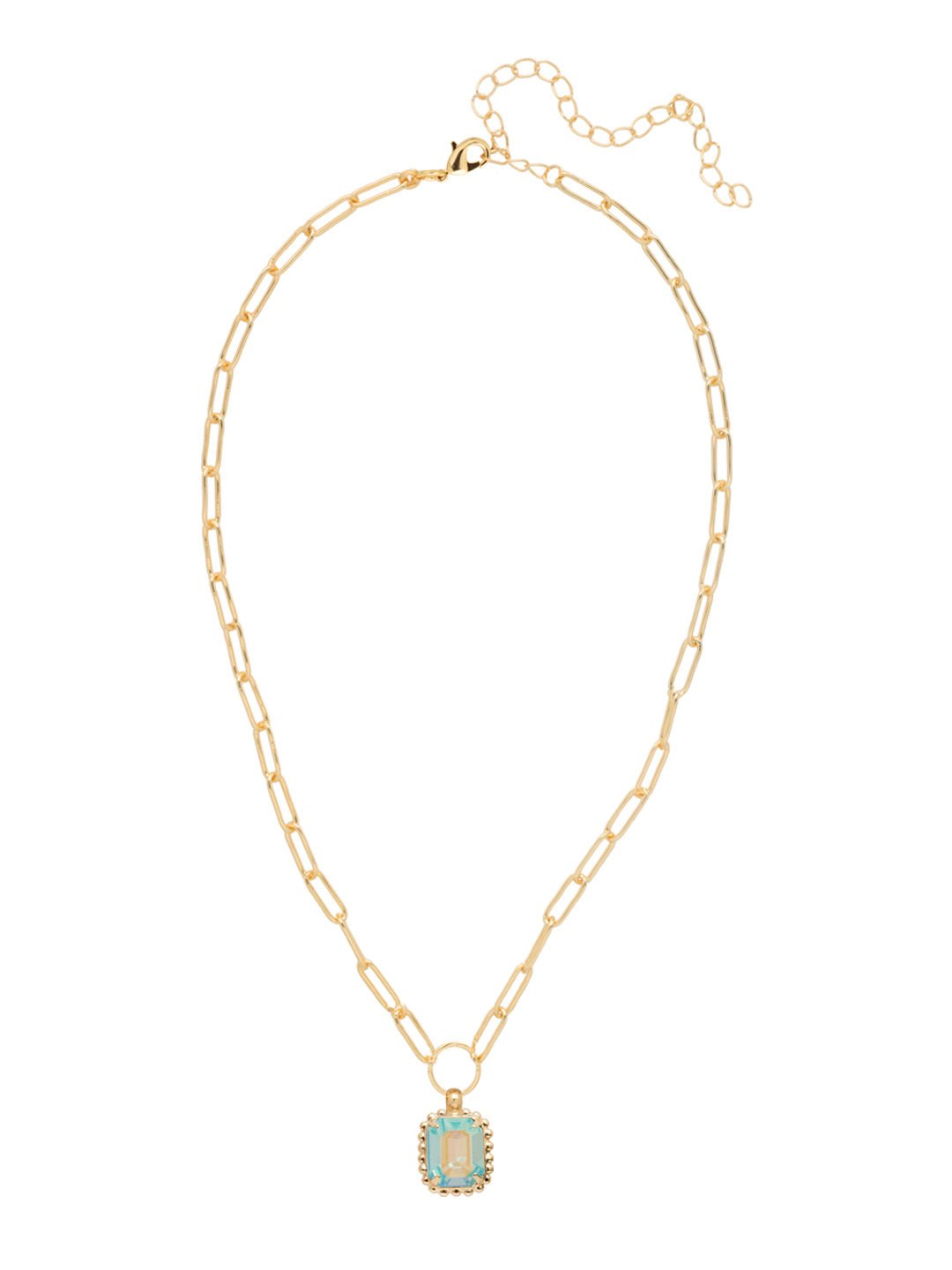 [Sorrelli] Octavia Scalloped Pendant Necklace Aquamarine - The Pink Pineapple 850