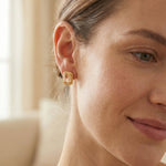 [Sorrelli] Octavia Scalloped Stud Earrings – Metallic - The Pink Pineapple 850