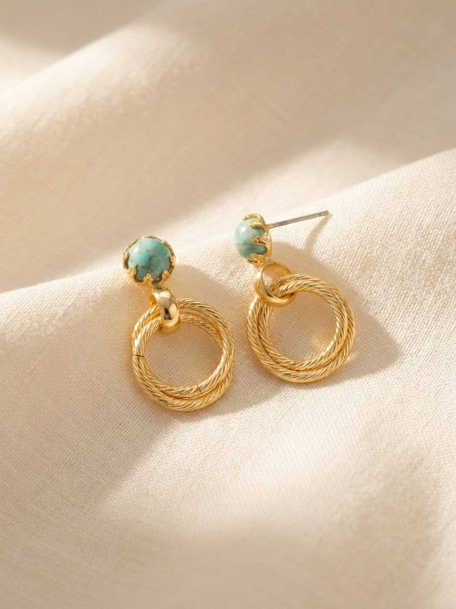 [Sorrelli] Odessa Dangle Earrings – Turquoise - The Pink Pineapple 850