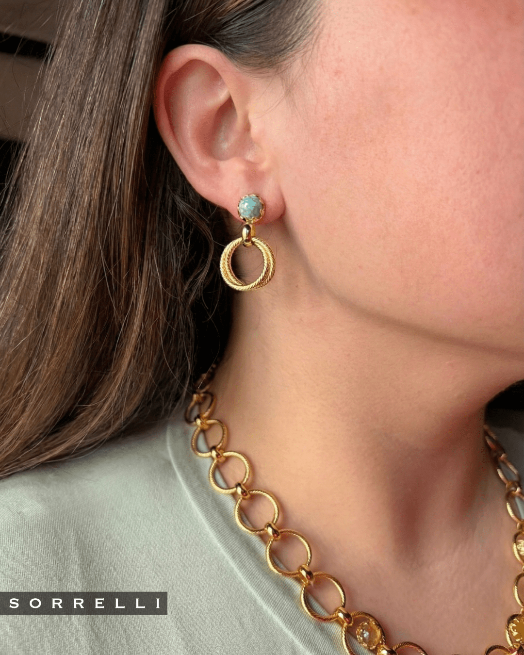 [Sorrelli] Odessa Dangle Earrings – Turquoise - The Pink Pineapple 850