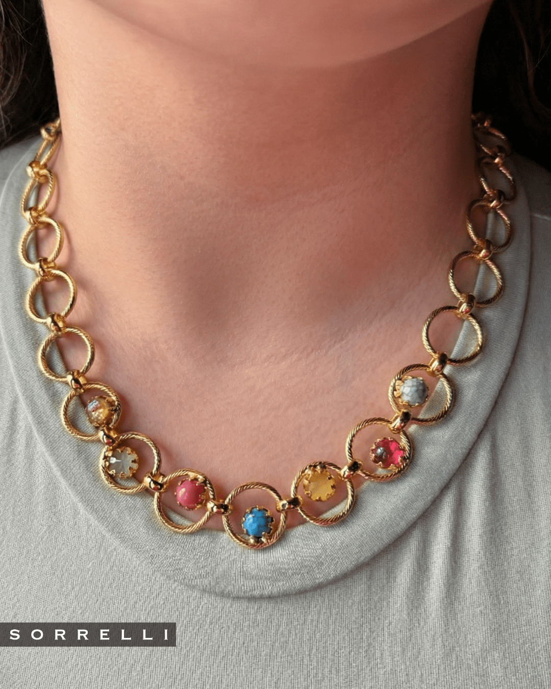 [Sorrelli] Odessa Tennis Necklace – Vibrant - The Pink Pineapple 850