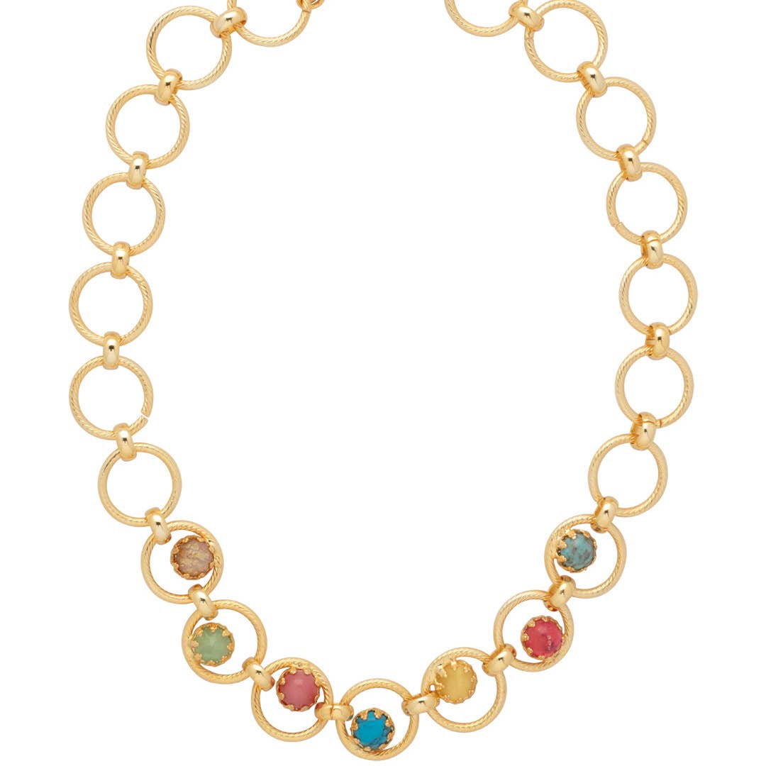 [Sorrelli] Odessa Tennis Necklace – Vibrant - The Pink Pineapple 850