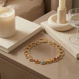 [Sorrelli] Odessa Tennis Necklace – Vibrant - The Pink Pineapple 850