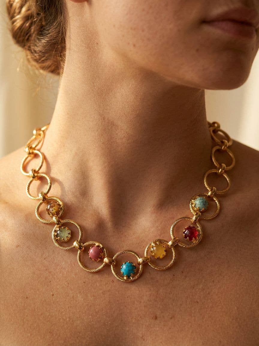 [Sorrelli] Odessa Tennis Necklace – Vibrant - The Pink Pineapple 850