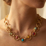 [Sorrelli] Odessa Tennis Necklace – Vibrant - The Pink Pineapple 850