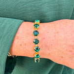 [Sorrelli] Sienna Tennis Bracelet Emerald - The Pink Pineapple 850