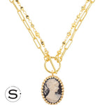 [Sorrelli] Studio Cameo Pendant Necklace - The Pink Pineapple 850