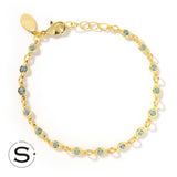 [Sorrelli] Studio Channel Crystal Tennis Bracelet - Aquamarine - The Pink Pineapple 850