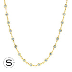 [Sorrelli] Studio Channel Crystal Tennis Necklace - Blue - The Pink Pineapple 850