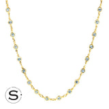 [Sorrelli] Studio Channel Crystal Tennis Necklace - Blue - The Pink Pineapple 850