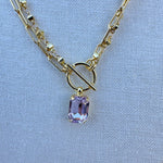 [Sorrelli] Studio Emerald-Cut Pendant Necklace - Soft Blush - The Pink Pineapple 850