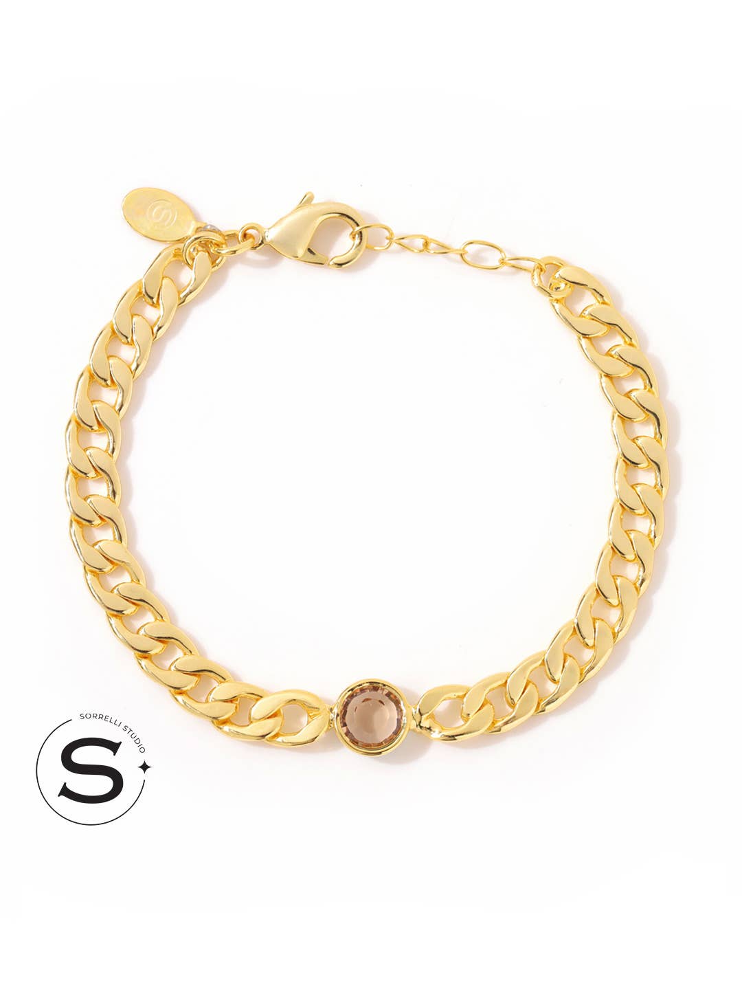 [Sorrelli] Studio Single Crystal Tennis Bracelet - Beige - The Pink Pineapple 850