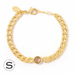 [Sorrelli] Studio Single Crystal Tennis Bracelet - Beige - The Pink Pineapple 850