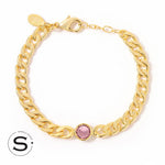 [Sorrelli] Studio Single Crystal Tennis Bracelet - Pink - The Pink Pineapple 850