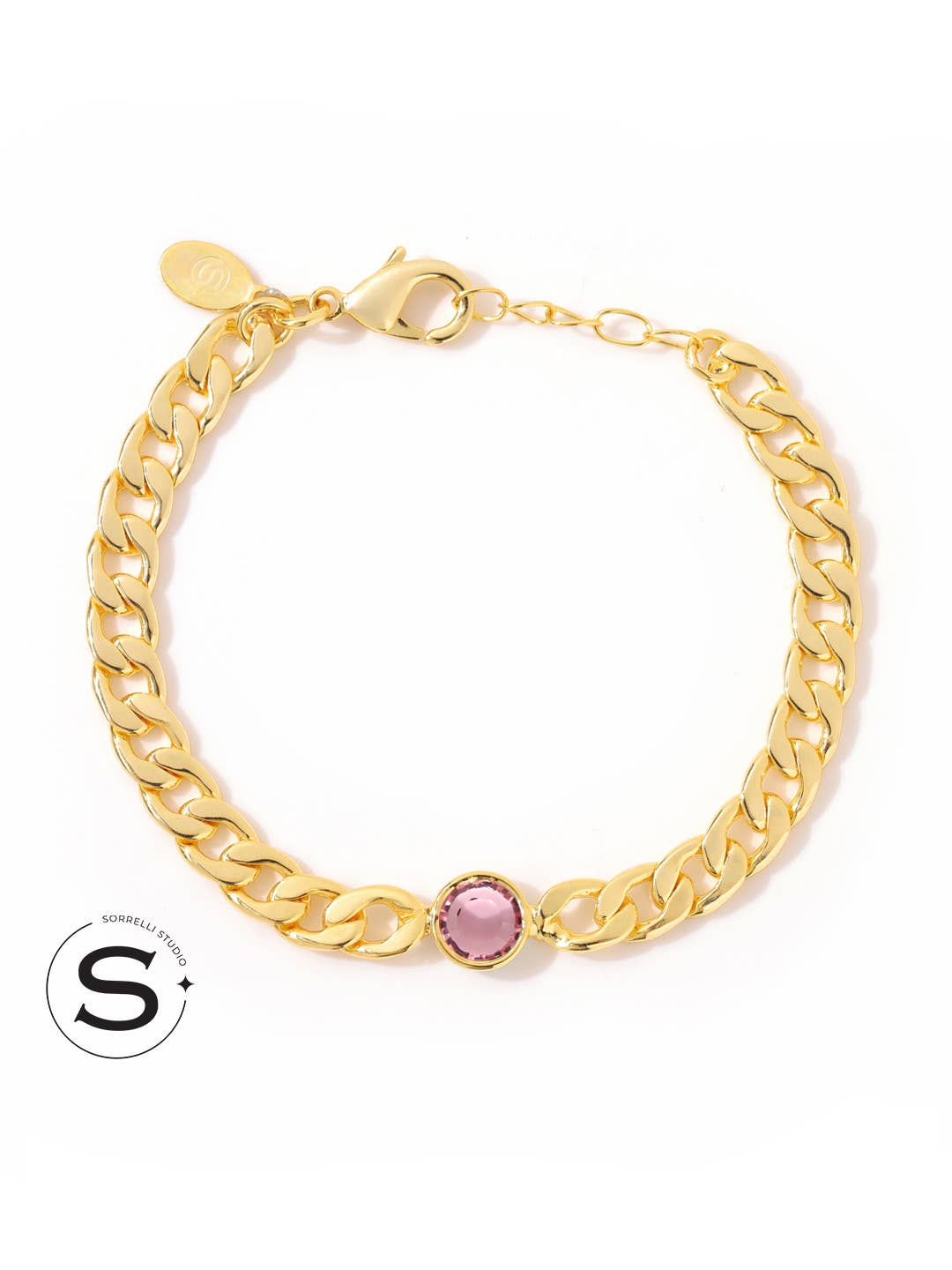 [Sorrelli] Studio Single Crystal Tennis Bracelet - Pink - The Pink Pineapple 850