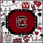 South Carolina Gamecocks Mahjong Mat - The Pink Pineapple 850