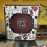 South Carolina Gamecocks Mahjong Mat - The Pink Pineapple 850