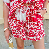 Sparklers & Spritzers Braided Belt Shorts - The Pink Pineapple 850