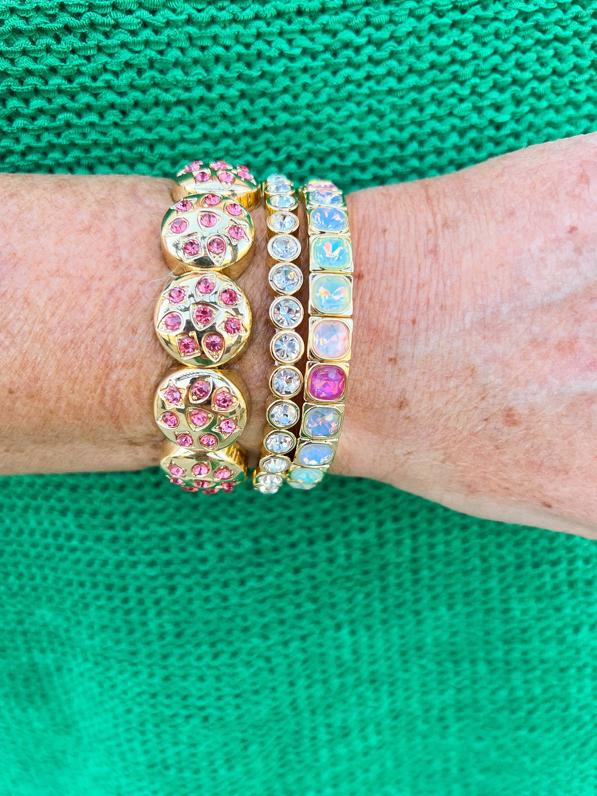 Sparkly Pink Disco Bracelet Set - The Pink Pineapple 850