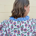 Sparks Fly Butterfly Sleeve Ruffle Collar Top - The Pink Pineapple 850