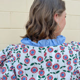Sparks Fly Butterfly Sleeve Ruffle Collar Top - The Pink Pineapple 850