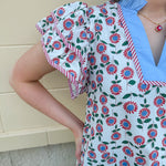 Sparks Fly Butterfly Sleeve Ruffle Collar Top - The Pink Pineapple 850