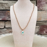 Sparrow Ball Bead Mahjong Necklace in White - The Pink Pineapple 850