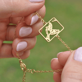 Sparrow One Bam Filigree Mahjong Bracelet - The Pink Pineapple 850