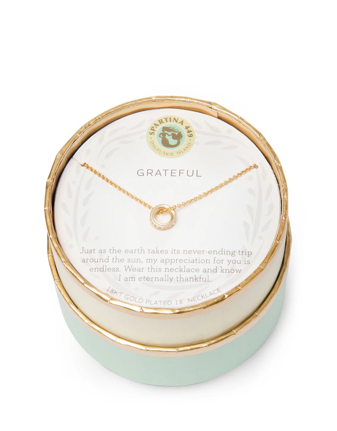 [Spartina] Sea La Vie Grateful Ring Necklace - The Pink Pineapple 850