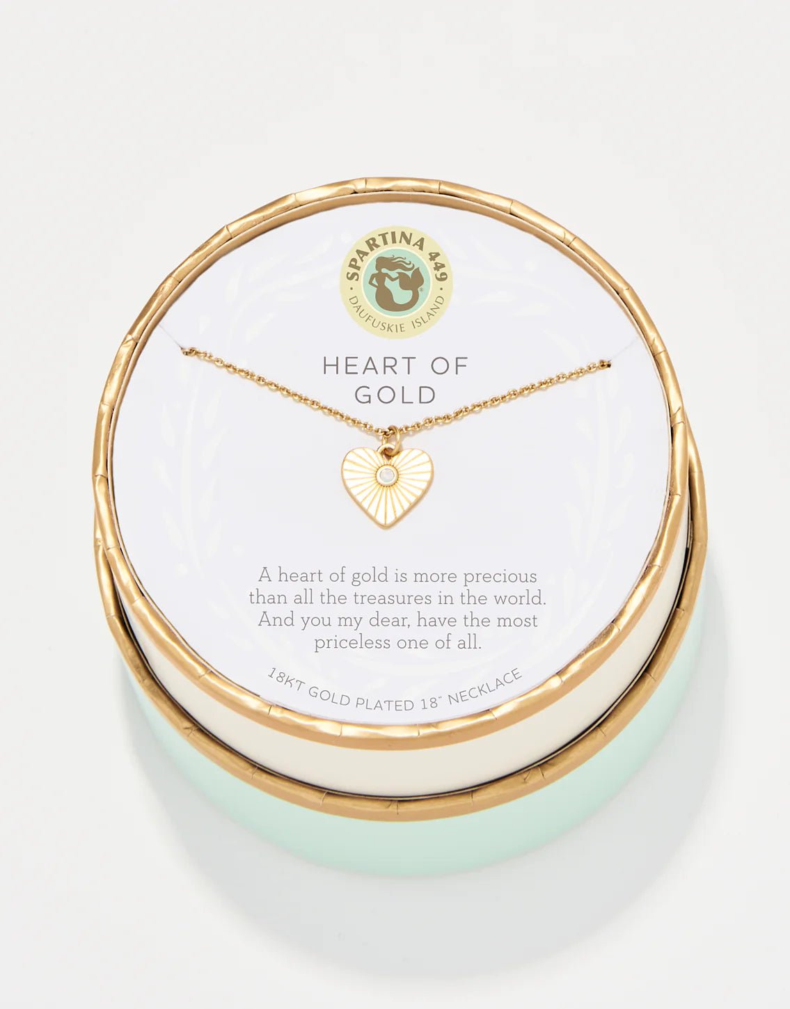 [Spartina] Sea La Vie Heart of Gold Necklace - The Pink Pineapple 850