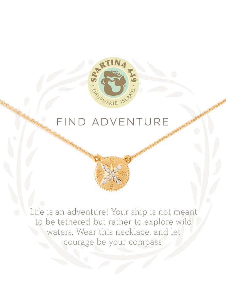 [Spartina] Sea La Vie Necklace Adventure/Compass - The Pink Pineapple 850