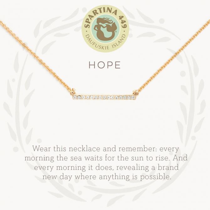 [Spartina] Sea La Vie Necklace – Hope Gem Bar - The Pink Pineapple 850