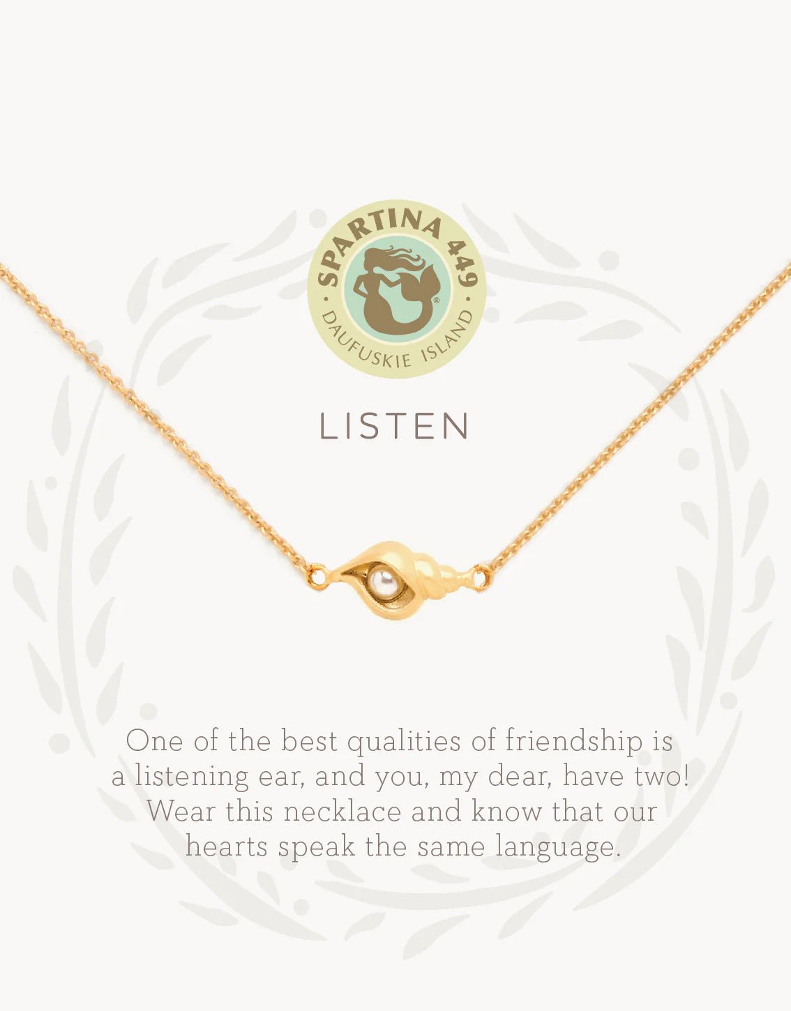 [Spartina] Sea La Vie Necklace – Listen Shell - The Pink Pineapple 850