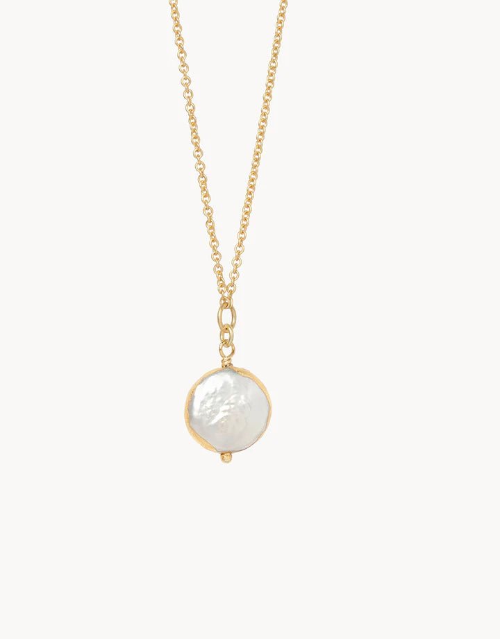 [Spartina] Sea La Vie Necklace Pearl Survivor/Coin - The Pink Pineapple 850