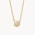 [Spartina] Sea La Vie Necklace Stronger/Pave Disk - The Pink Pineapple 850