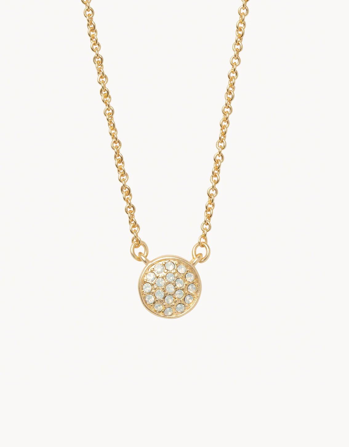 [Spartina] Sea La Vie Necklace Stronger/Pave Disk - The Pink Pineapple 850