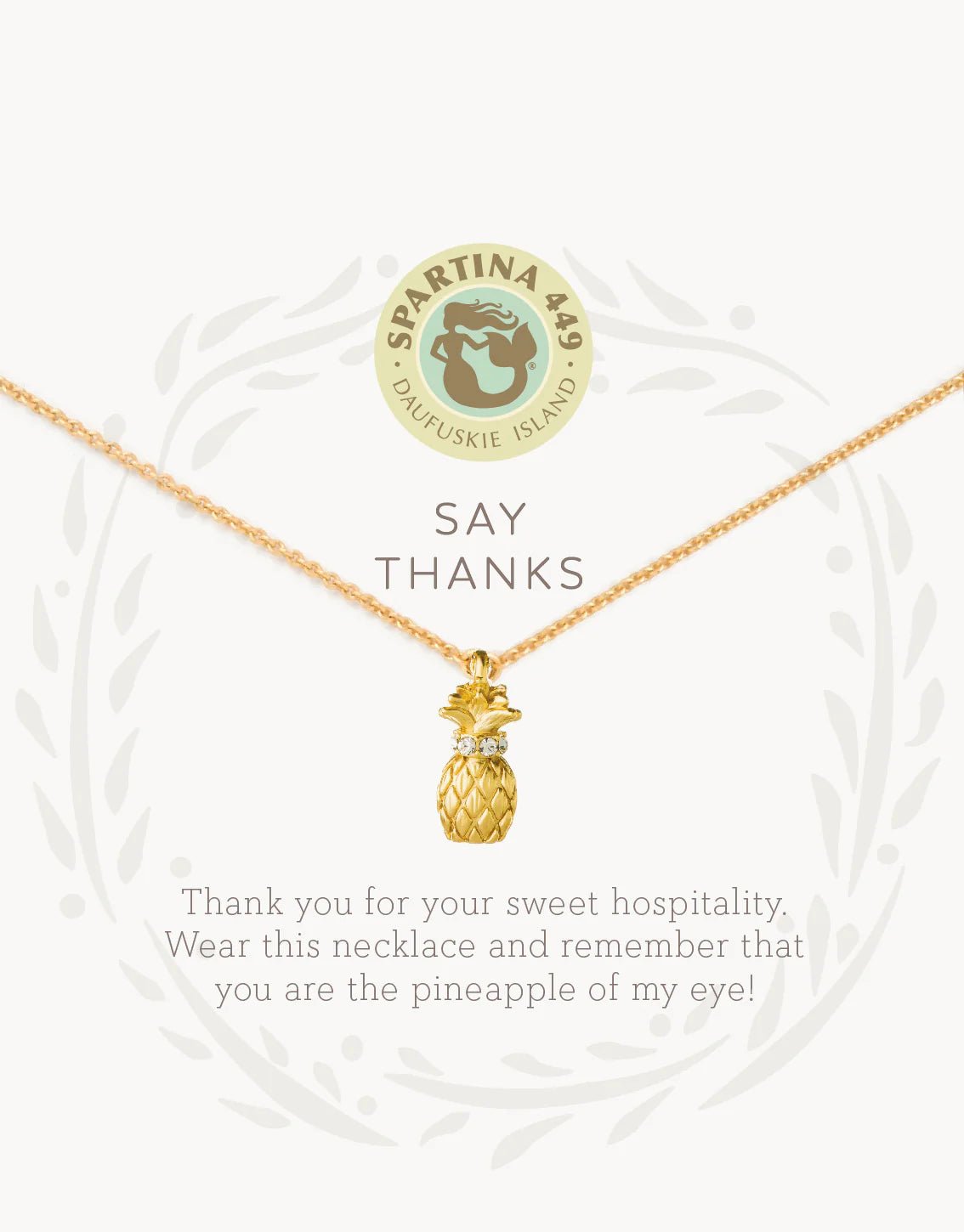 [Spartina] Sea La Vie Necklace – Thanks (Pineapple) - The Pink Pineapple 850