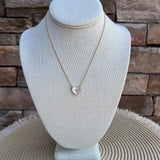 [Spartina] Sea La Vie Radiant Mother - of - Pearl Heart Necklace - The Pink Pineapple 850