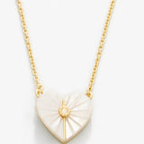 [Spartina] Sea La Vie Radiant Mother - of - Pearl Heart Necklace - The Pink Pineapple 850